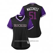 Camiseta Beisbol Mujer Colorado Rockies Jake Mcgee 2018 LLWS Players Weekend Maccheez Negro