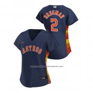 Camiseta Beisbol Mujer Houston Astros Alex Bregman 2020 Replica Alterno Azul