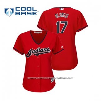 Camiseta Beisbol Mujer Indians Yonder Alonso Cool Base Alterno 2019 Rojo