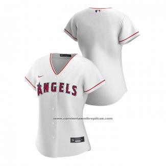 Camiseta Beisbol Mujer Los Angeles Angels Replica 2020 Primera Blanco