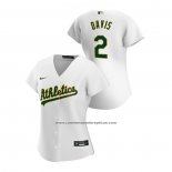 Camiseta Beisbol Mujer Oakland Athletics Khris Davis 2020 Replica Primera Blanco