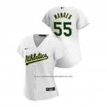 Camiseta Beisbol Mujer Oakland Athletics Sean Manaea 2020 Replica Primera Blanco