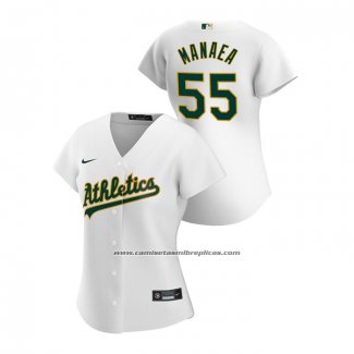 Camiseta Beisbol Mujer Oakland Athletics Sean Manaea 2020 Replica Primera Blanco
