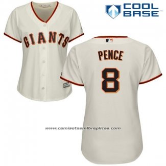 Camiseta Beisbol Mujer San Francisco Giants San Francisco Hunter Pence Cool Base Crema