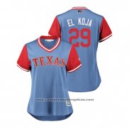 Camiseta Beisbol Mujer Texas Rangers Adrian Beltre 2018 LLWS Players Weekend El Koja Azul