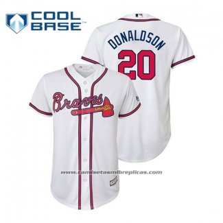 Camiseta Beisbol Nino Atlanta Braves Josh Donaldson Cool Base Primera Blanco