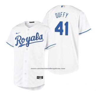 Camiseta Beisbol Nino Kansas City Royals Danny Duffy Replica Primera Blanco