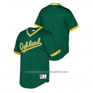 Camiseta Beisbol Nino Oakland Athletics Cooperstown Collection Mesh Wordmark V-Neck Verde