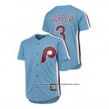 Camiseta Beisbol Nino Philadelphia Phillies Bryce Harper Cooperstown Collection Replica Azul