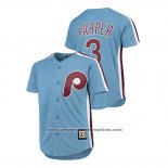 Camiseta Beisbol Nino Philadelphia Phillies Bryce Harper Cooperstown Collection Replica Azul