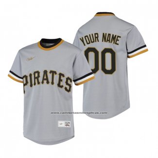 Camiseta Beisbol Nino Pittsburgh Pirates Personalizada Cooperstown Collection Road Gris