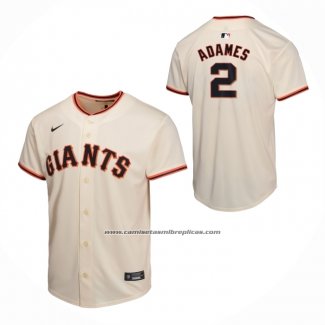Camiseta Beisbol Nino San Francisco Giants Willy Adames Primera Game Crema