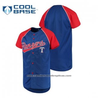 Camiseta Beisbol Nino Texas Rangers Personalizada Stitches Azul