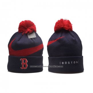 Gorro Beanie Boston Red Sox Nike Swoosh Peak Azul Marino