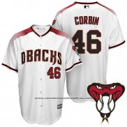 Camiseta Beisbol Hombre Arizona Diamondbacks 46 Patrick Corbin Primera Blanco