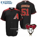 Camiseta Beisbol Hombre Arizona Diamondbacks 51 Randy Johnson Negro Cool Base