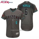 Camiseta Beisbol Hombre Arizona Diamondbacks 6 David Peralta Gris Verde Alterno Flex Base