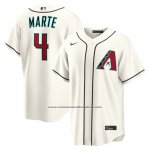 Camiseta Beisbol Hombre Arizona Diamondbacks Ketel Marte Primera Replica Crema