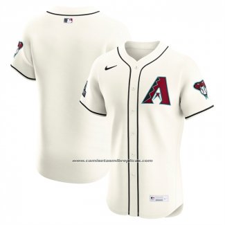 Camiseta Beisbol Hombre Arizona Diamondbacks Primera Elite Crema