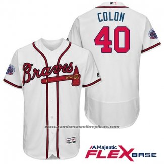 Camiseta Beisbol Hombre Atlanta Braves 40 Bartolo Colon Blanco 2017 All Star Flex Base