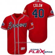 Camiseta Beisbol Hombre Atlanta Braves 40 Bartolo Colon Rojo 2017 All Star Flex Base