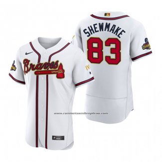 Camiseta Beisbol Hombre Atlanta Braves Braden Shewmake 2022 Gold Program Autentico Blanco