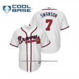 Camiseta Beisbol Hombre Atlanta Braves Dansby Swanson Cool Base Primera 2019 Blanco