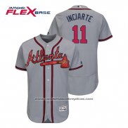 Camiseta Beisbol Hombre Atlanta Braves Ender Inciarte Flex Base Autentico Collezione Road 2019 Gris