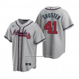 Camiseta Beisbol Hombre Atlanta Braves Jared Shuster Replica 2020 Gris