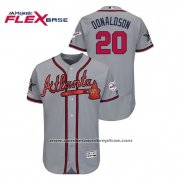 Camiseta Beisbol Hombre Atlanta Braves Josh Donaldson 2019 All Star Flex Base Gris