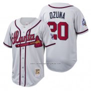 Camiseta Beisbol Hombre Atlanta Braves Marcell Ozuna Cooperstown Collection Autentico Blanco