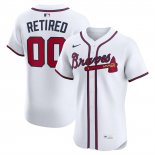 Camiseta Beisbol Hombre Atlanta Braves Retired Roster Primera Elite Blanco
