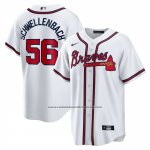 Camiseta Beisbol Hombre Atlanta Braves Spencer Schwellenbach Primera Replica Blanco
