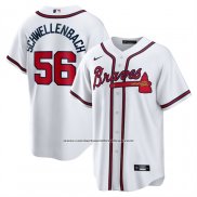 Camiseta Beisbol Hombre Atlanta Braves Spencer Schwellenbach Primera Replica Blanco