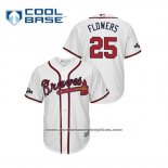 Camiseta Beisbol Hombre Atlanta Braves Tyler Flowers 2019 Postemporada Cool Base Blanco