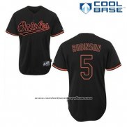 Camiseta Beisbol Hombre Baltimore Orioles 5 Brooks Robinson Negro Fashion Cool Base