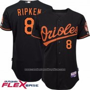 Camiseta Beisbol Hombre Baltimore Orioles 8 Cal Ripken Autentico Collection Negro Flex Base