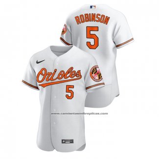 Camiseta Beisbol Hombre Baltimore Orioles Brooks Robinson Authentic Blanco