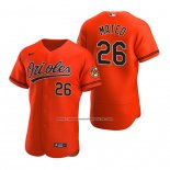 Camiseta Beisbol Hombre Baltimore Orioles Jorge Mateo Autentico Alterno Naranja