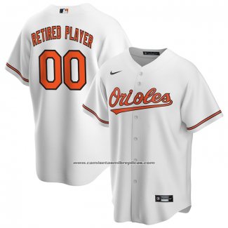 Camiseta Beisbol Hombre Baltimore Orioles Primera Pick-A-Player Retired Roster Replica Blanco