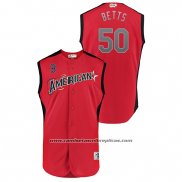 Camiseta Beisbol Hombre Boston Boston Red Sox 2019 All Star Workout American League Mookie Betts Rojo