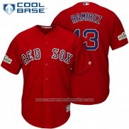 Camiseta Beisbol Hombre Boston Red Sox 2017 Postemporada 13 Hanley Ramirez Rojo Cool Base