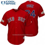 Camiseta Beisbol Hombre Boston Red Sox 2017 Postemporada 24 David Price Rojo Cool Base