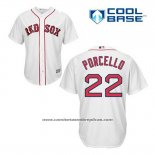Camiseta Beisbol Hombre Boston Red Sox 22 Rick Porcello Blanco Primera Cool Base