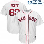 Camiseta Beisbol Hombre Boston Red Sox 63 Robby Scott Blanco Primera Cool Base