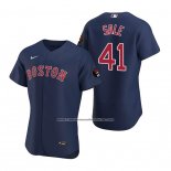 Camiseta Beisbol Hombre Boston Red Sox Chris Sale Autentico Azul