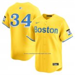 Camiseta Beisbol Hombre Boston Red Sox David Ortiz Alterno 3 Limited Amarillo