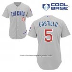 Camiseta Beisbol Hombre Chicago Cubs 5 Welington Castillo Gris Cool Base