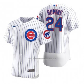 Camiseta Beisbol Hombre Chicago Cubs Andrew Romine Autentico Primera Blanco