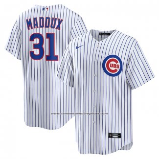 Camiseta Beisbol Hombre Chicago Cubs Greg Maddux Retired Primera Replica Blanco